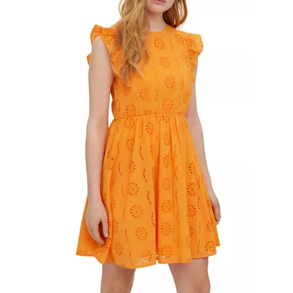 Vero Moda Naima Oriole Women's Back Lace Mini Dress Size M - Picture 3 of 12